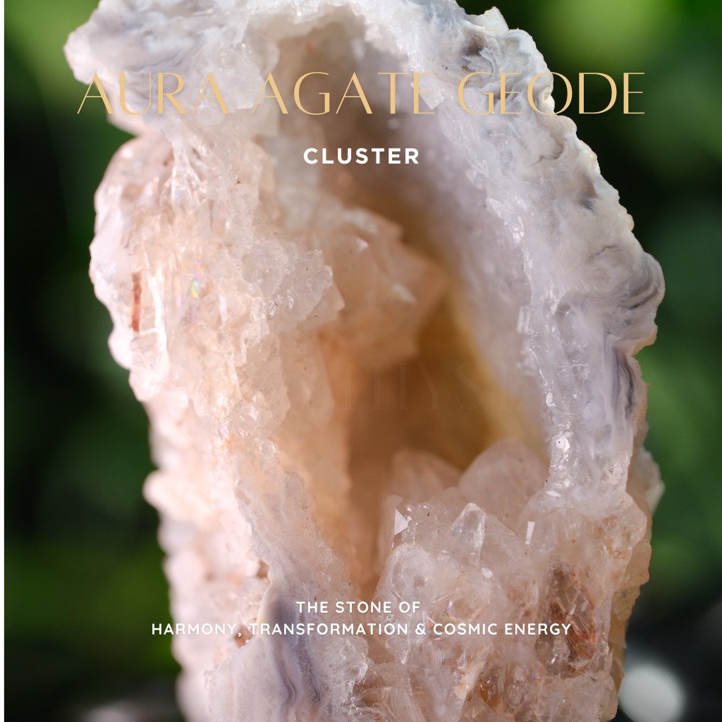 Aura Agate Geode Cluster